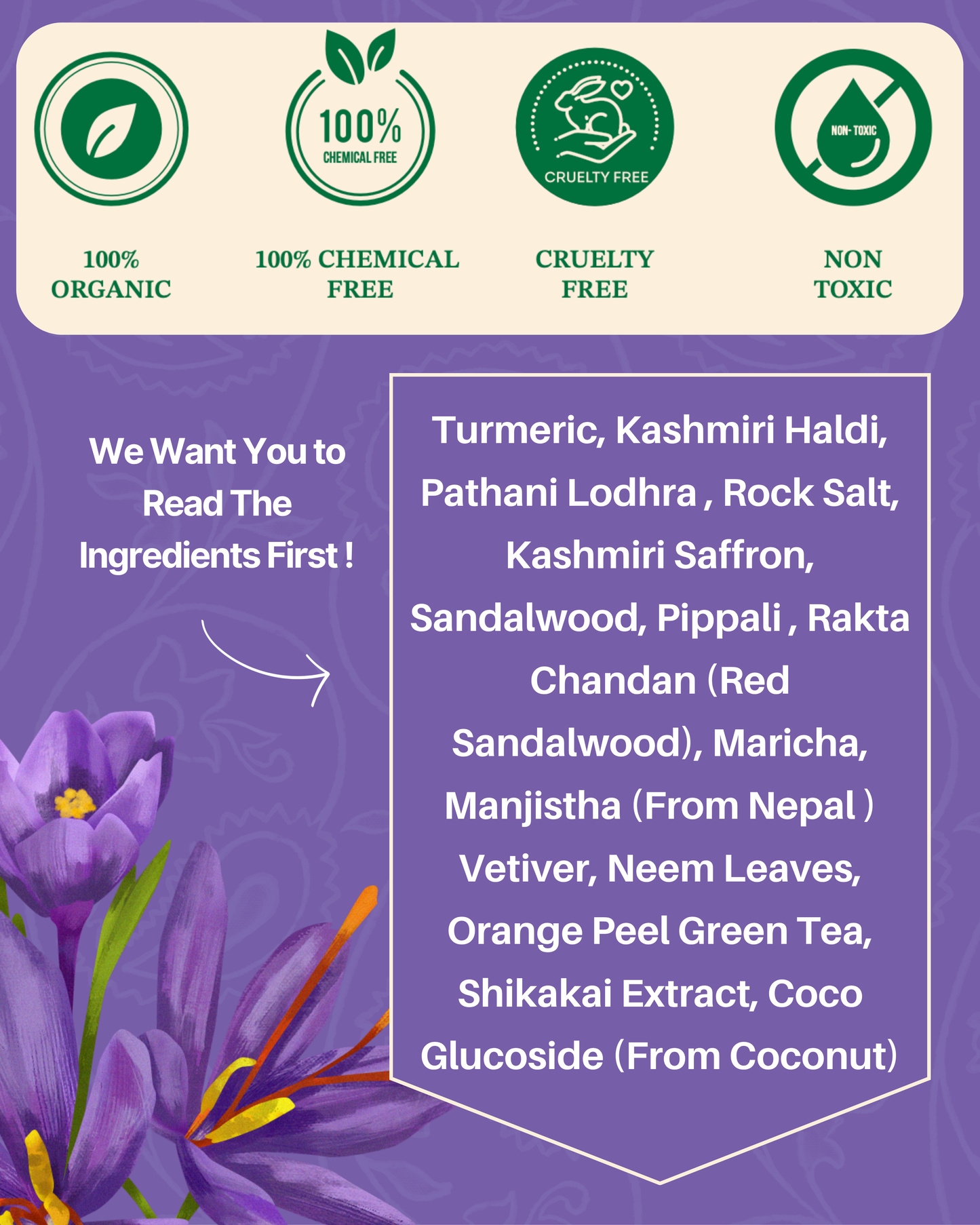 Saffron Face Wash - 50g