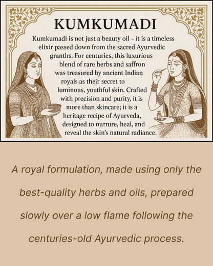 Ancient Ayurvedic origins and history of Kumkumadi oil used for skin healing and glow