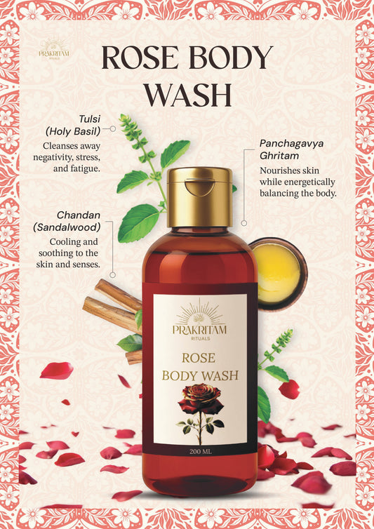 Key Ayurvedic ingredients in Prakritam Rituals Body Wash and their benefits for healthy, balanced skin