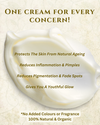 Prakritam Rituals Saffron Face Cream designed to address multiple skin concerns with one Ayurvedic formulation