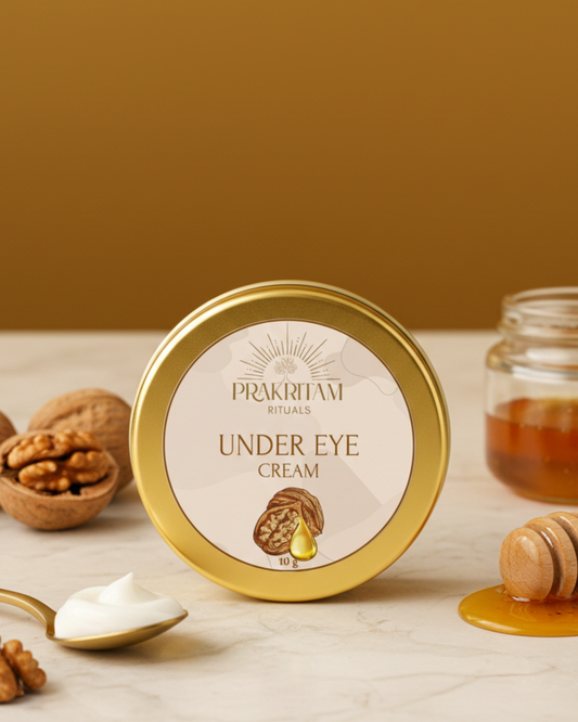Prakritam Rituals Under Eye Cream – Ayurvedic eye cream for dark circles, puffiness and tired eyes