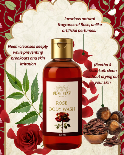 How Prakritam Rituals Body Wash helps cleanse, hydrate and calm common skin concerns naturally